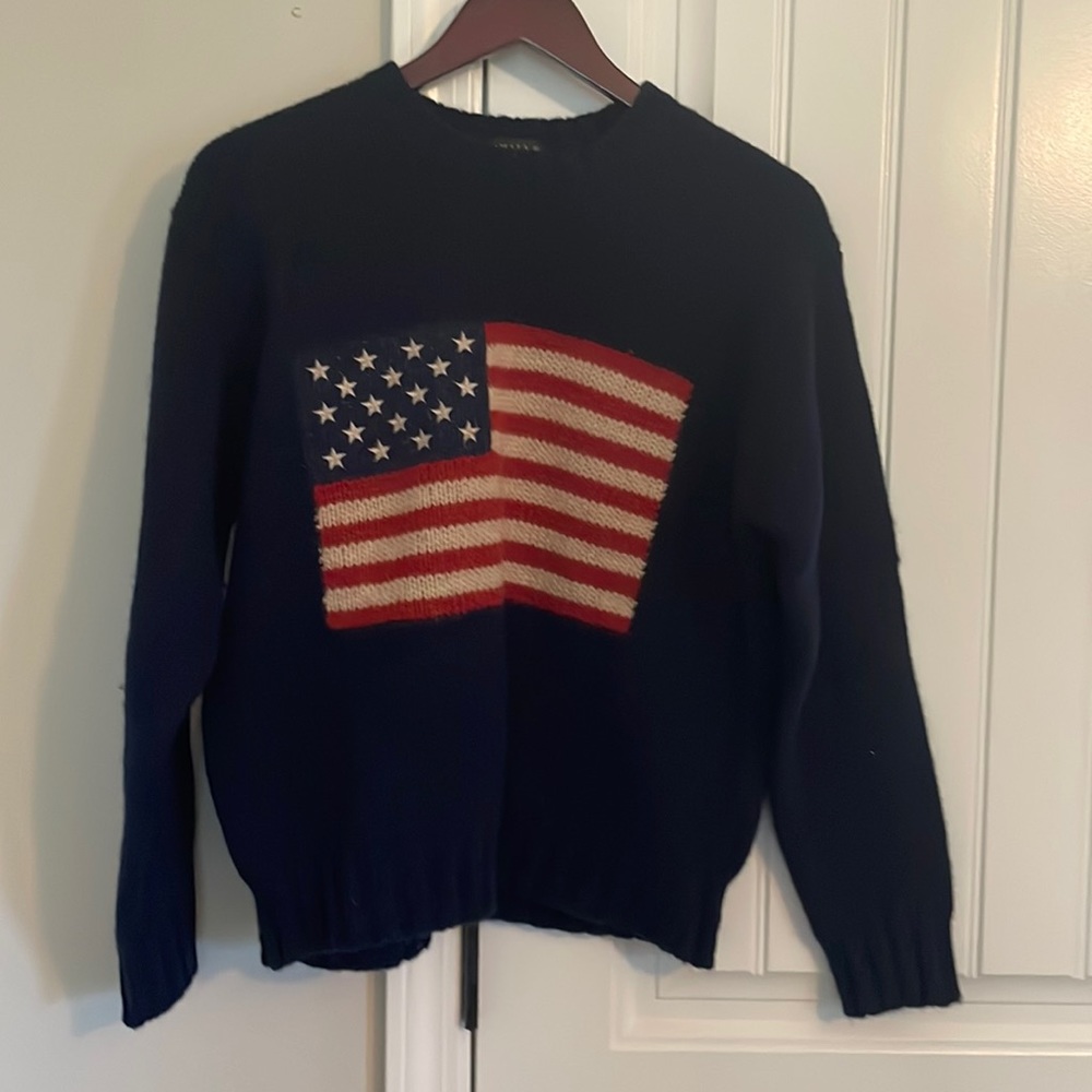 Limited American Flag Navy Blue Sweater